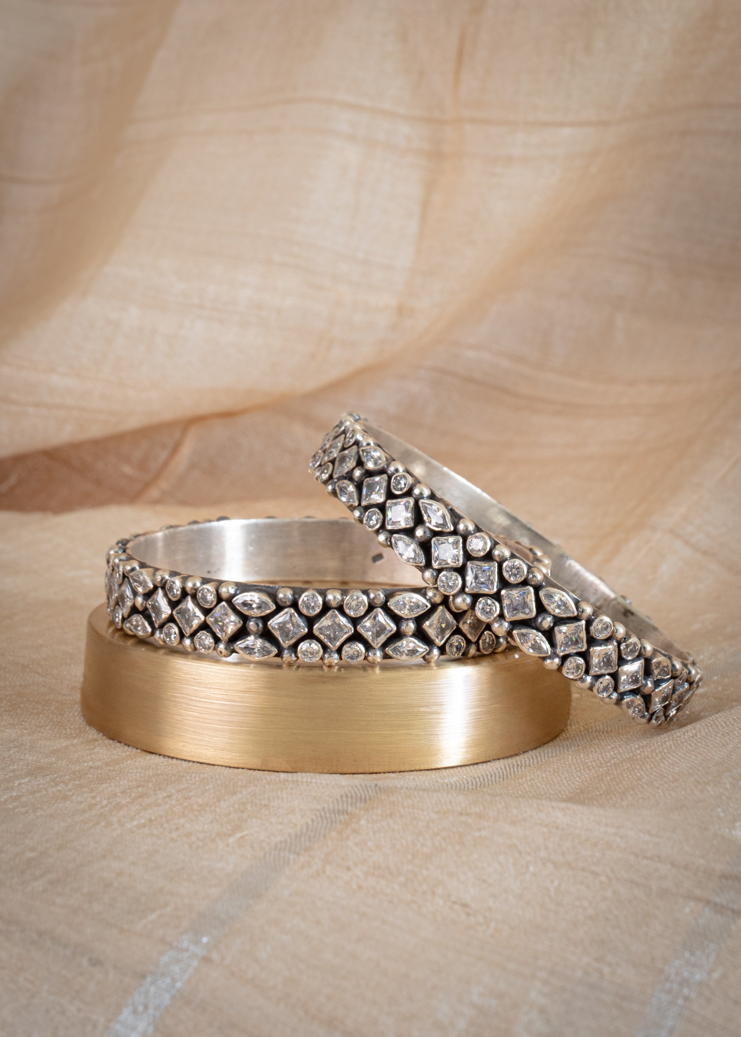 Arya Bangle - handcrafted 925 sterling silver statement bangle by The Loving Good