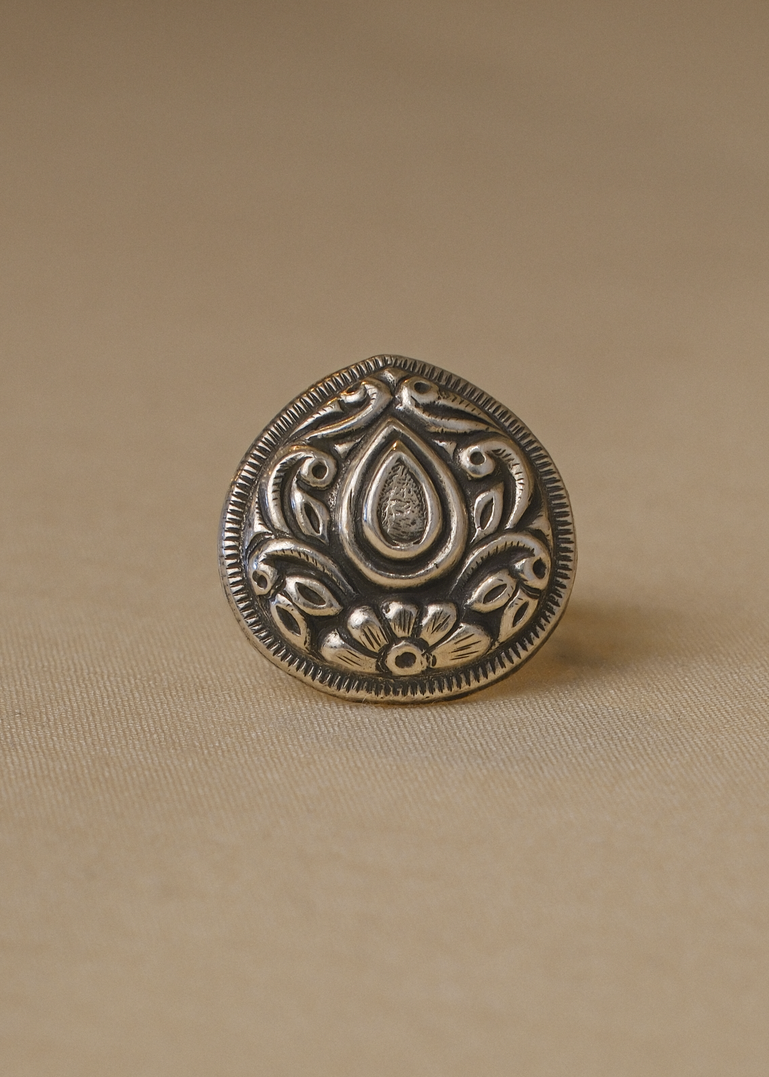 Teardrop Crest Ring - handcrafted 925 sterling silver statement ring by The Loving Good