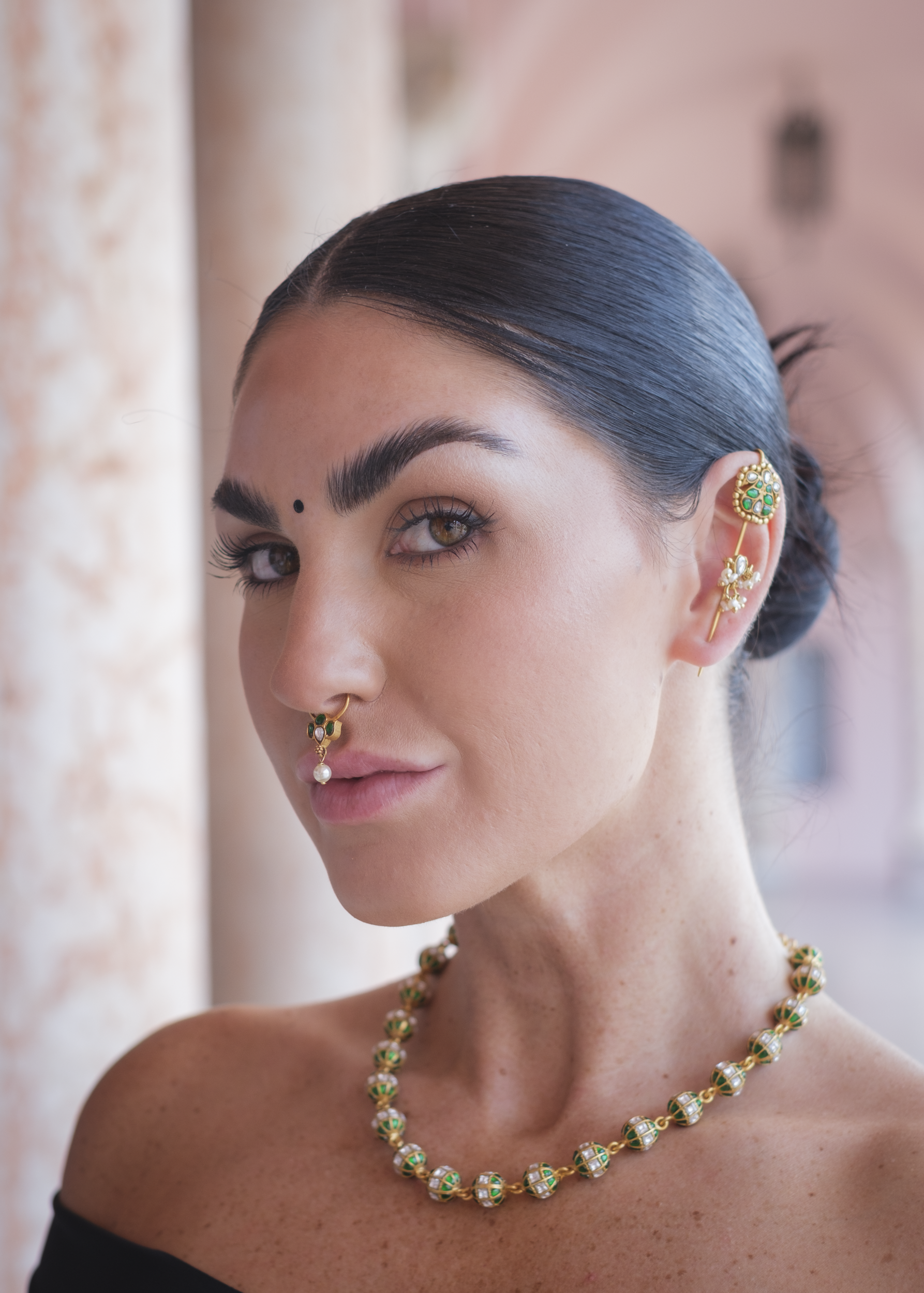Kumuda Necklaces - gold plated 925 sterling silver lotus necklace from Kanaka Collection - view 4 by The Loving Good