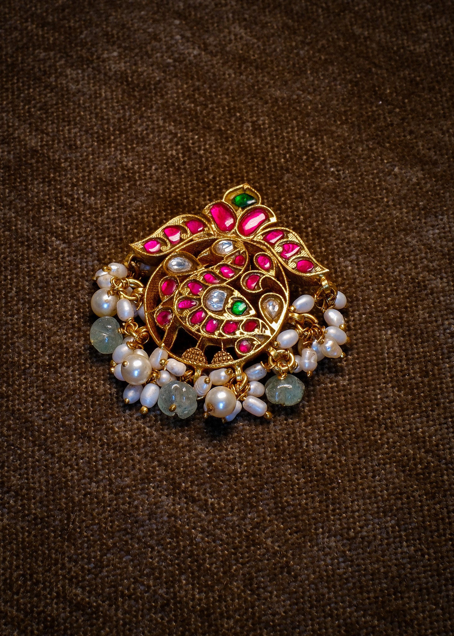 Raga Pendant - gold plated 925 sterling silver temple pendant by The Loving Good