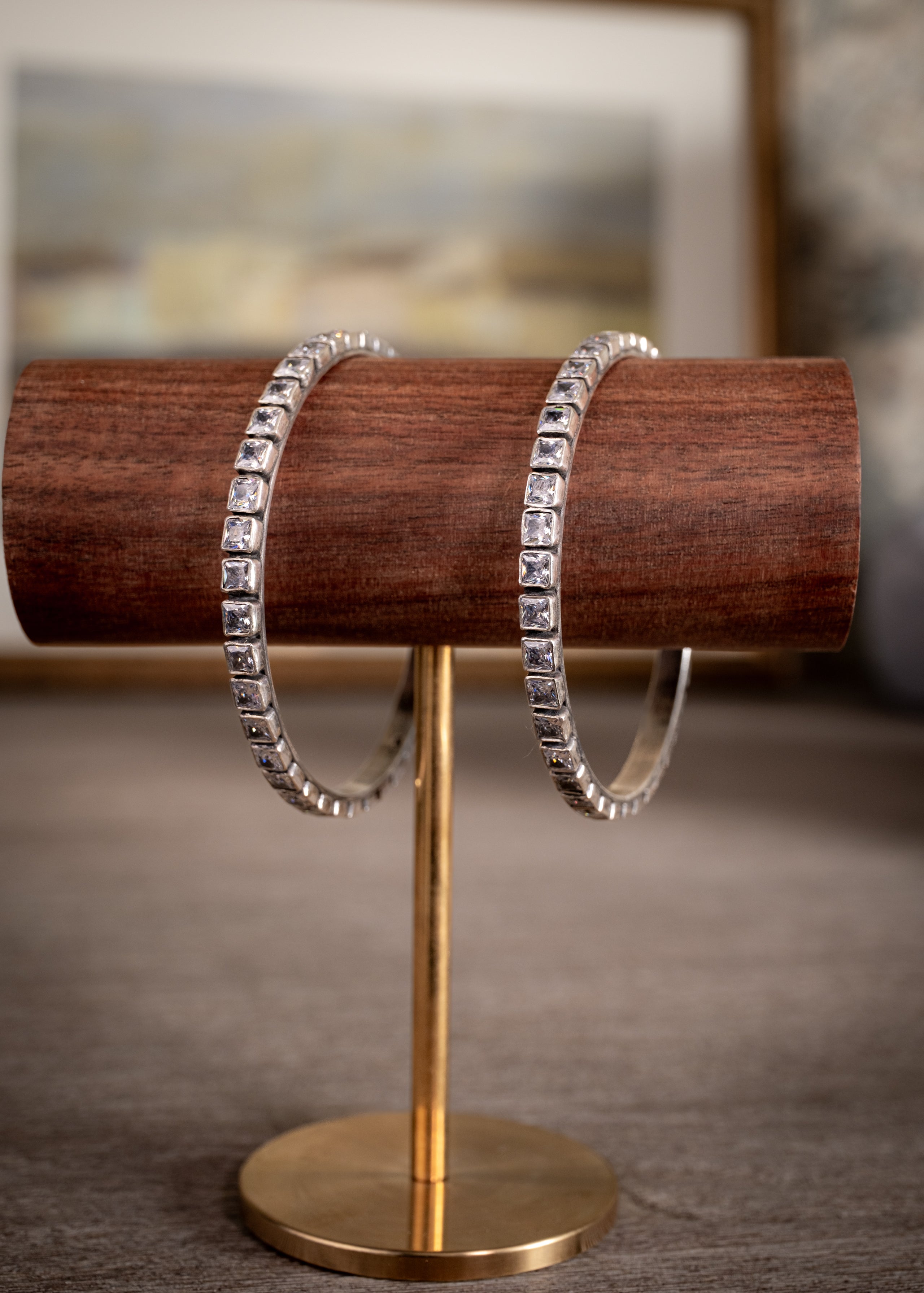 Kritika Tennis Bangle - gold plated 925 sterling silver tennis bracelet by The Loving Good