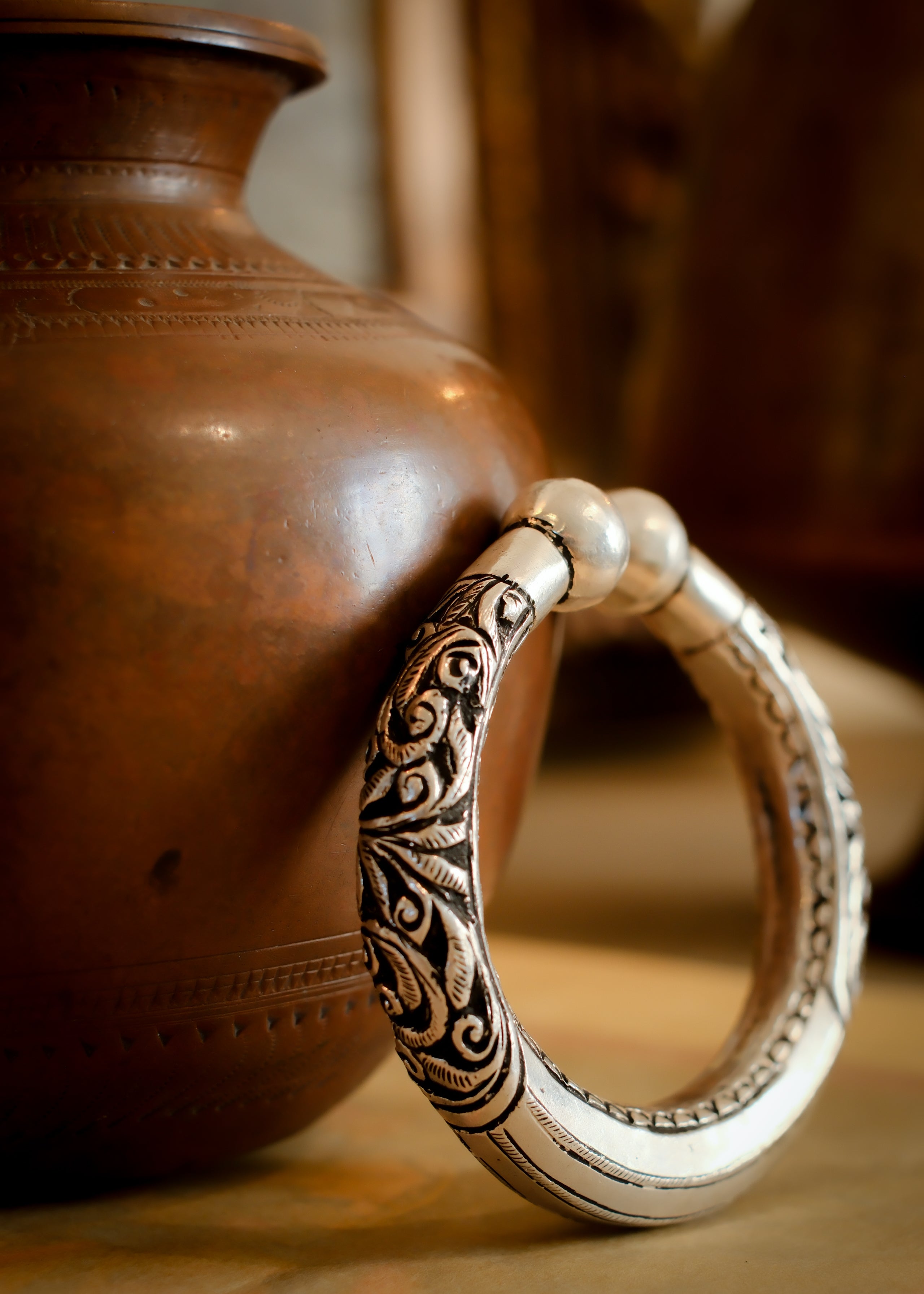 Arva Cuff - handcrafted oxidized 925 sterling silver cuff bracelet by The Loving Good