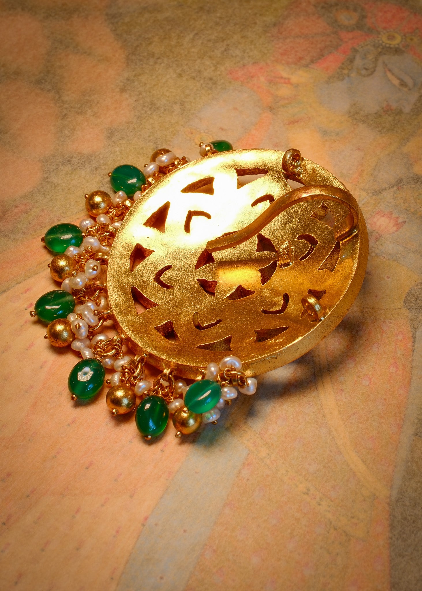 Aruna Pendant - gold plated 925 sterling silver pendant from Kanaka Collection - detail view by The Loving Good